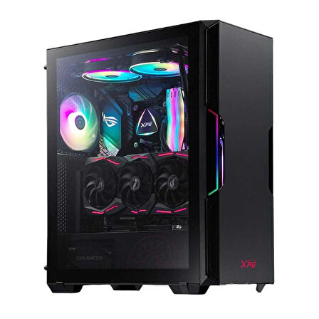  XPG Starker ARGB Temperli Cam USB 3.0 Mid Tower ATX Siyah Gaming Kasa (BLACK STARKER-BKCWW)