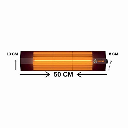 Sunstar Termostatlı Halojen Soba İnfrared Isıtıcı  1800W 