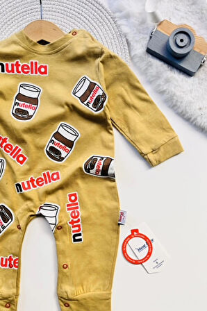 Unisex Nutella Baskılı Mevsimlik Tulum