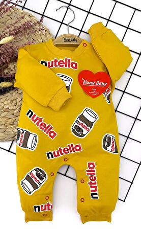 Unisex Nutella Baskılı Mevsimlik Tulum