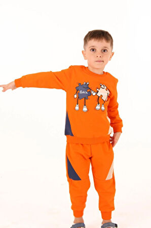 Erkek Çocuk Back To School Baskılı Alt Üst Takım