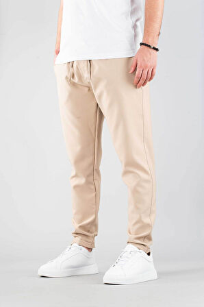 Erkek Jogger Pantolon Beli Lastikli İpli Pamuklu Rahat Boyfriend Pantolon