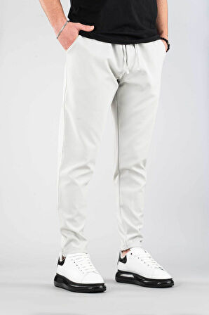 Erkek Jogger Pantolon Beli Lastikli İpli Pamuklu Rahat Boyfriend Pantolon