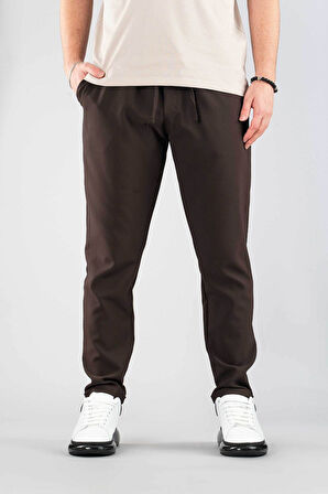 Erkek Jogger Pantolon Beli Lastikli İpli Pamuklu Rahat Boyfriend Pantolon