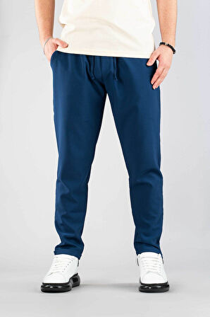 Erkek Jogger Pantolon Beli Lastikli İpli Pamuklu Rahat Boyfriend Pantolon