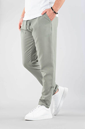 Erkek Jogger Pantolon Beli Lastikli İpli Pamuklu Rahat Boyfriend Pantolon