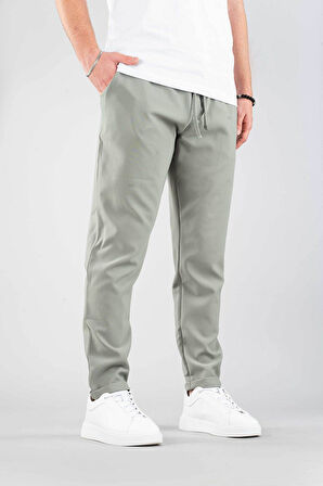 Erkek Jogger Pantolon Beli Lastikli İpli Pamuklu Rahat Boyfriend Pantolon