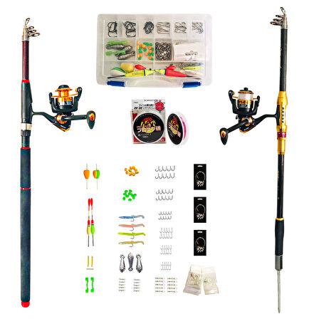 Hızlı Balık 125 Parça 2 Li Hazır olta seti 240-210 cm