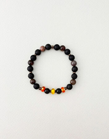 Lav Taşı, Silisleşmiş Ağaç, Turuncu Murano Cam Bileklik