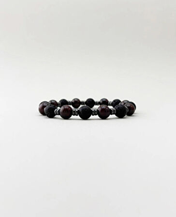 Lav Taşı, Kırmızı Garnet Doğal Taş Bileklik