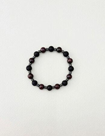 Lav Taşı, Kırmızı Garnet Doğal Taş Bileklik