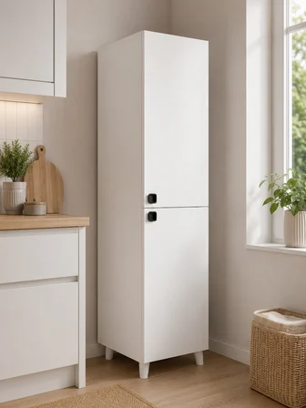 Sheila Concept Bari Kiler Dolabı Beyaz 2 Kapaklı 174x50x32 cm Suntalam Çok Amaçlı Dolap