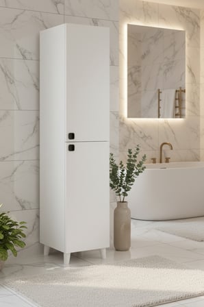 BARİ Çok Amaçlı Depolama Dolabı | Banyo Dolabı | Erzak Dolabı | Mutfak Organizeri | Kapaklı Raflı Dolap