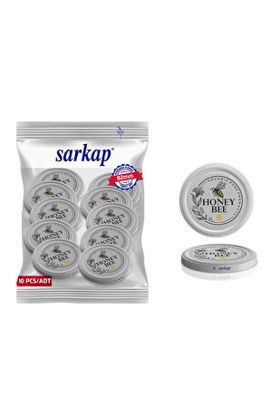 Hijyenik Paketli 10 Adet Kavanoz Kapağı - Honey Bee Model - 82mm