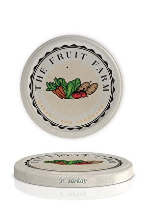 Hijyenik Paketli 10 adet Kavanoz Kapağı – Fruit Farm – 82 mm