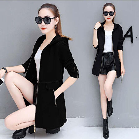 Günlük Kışlık Kaşe Kaşmir Şerit Detaylı Kadın Ceket