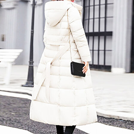 Günlük Kışlık Tam Boy Şişme Kadın Mont