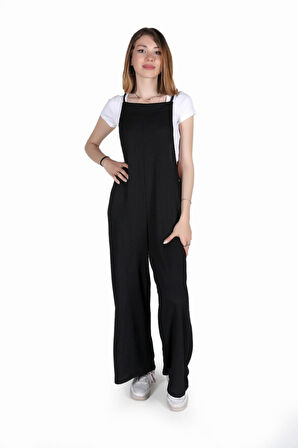 Günlük Askılı Bol Kesim Yazlık Kadın Tulum