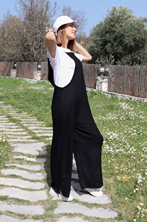 Günlük Askılı Bol Kesim Yazlık Kadın Tulum