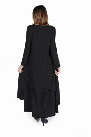 Günlük Yazlık Salaş Kadın İki Katlı  Elbise