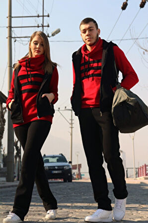 Günlük Kışlık Sevgili Eşofman Tekli Kadın Takım