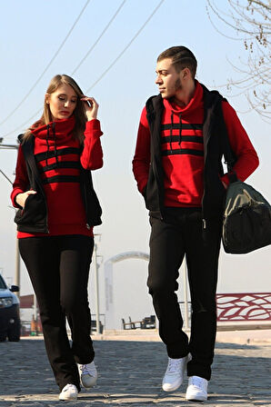 Günlük Kışlık Sevgili Eşofman Tekli Kadın Takım