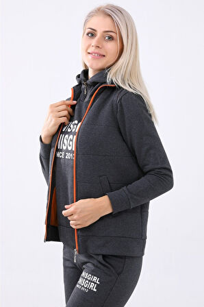 Günlük Kışlık Şık ve Rahat Üçlü Kadın Eşofman Takımı