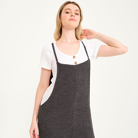 Günlük Askılı Bol Kesim Yazlık Kadın Tulum