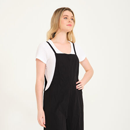 Günlük Askılı Bol Kesim Yazlık Kadın Tulum