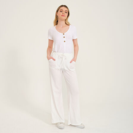 Günlük Yazlık Rahat Kesim Kadın Pantolon