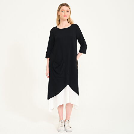 Keten Yazlık Günlük Tasarım Kadın Elbise