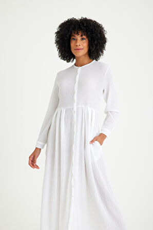 Günlük Yazlık Tam Boy Tesettür Kadın Elbise