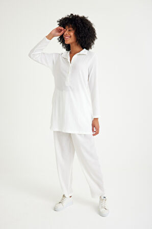 Günlük Rahat Baharlık Salaş Gömlek Yaka Elbise