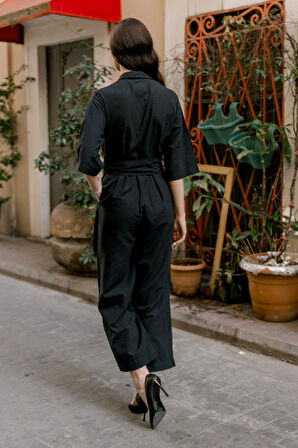 Keten Günlük Tulum Elbise