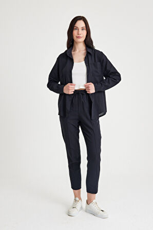 Keten Günlük İkili Takım Elbise Pantolon Gömlek