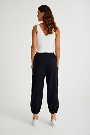 Keten Günlük Pantolon Beli Lastikli Bağcıklı