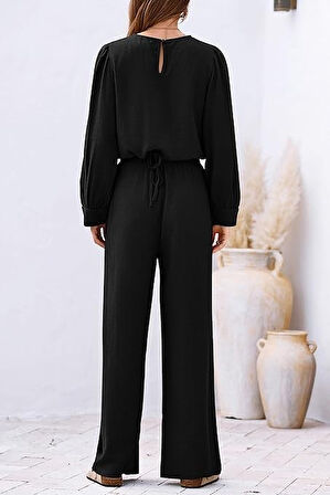 Keten Yazlık Yüksel Bel Pantolon Balon Kol Tasarım Bluz İkili takım Alt Üst