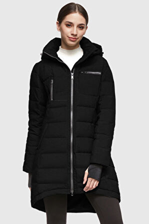 Kışlık Uzun Kadın Şişme Mont