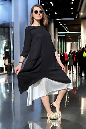 Şık Tasarım Yazlık Keten Elbise