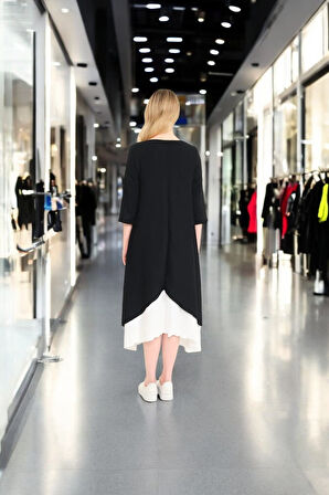 Yazlık Tasarım Şık Keten ELbise