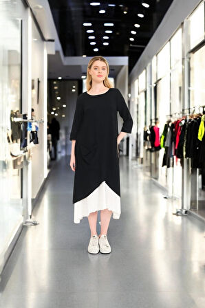 Yazlık Tasarım Şık Keten ELbise