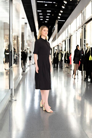 Yazlık Rahat Şık Keten Elbise