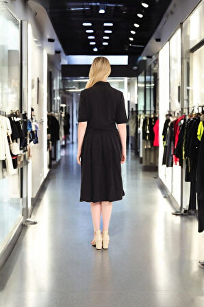 Yazlık Rahat Şık Keten Elbise