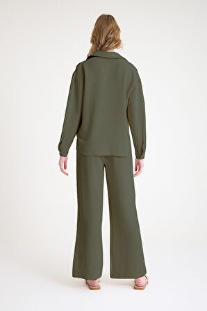 Keten Günlük Haki İkili Takım Alt Üst