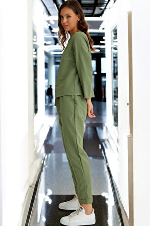 Yazlık Kemerli Alt Üst Keten Takım