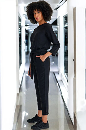 Yazlık Beli Kemerli Alt Üst Keten Takım