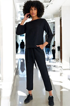 Yazlık Beli Kemerli Alt Üst Keten Takım