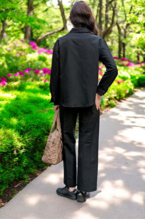 Yazlık Gömlek Pantolon İkili Keten Takım