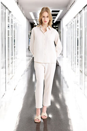 Yazlık Rahat Kadın Keten Takım