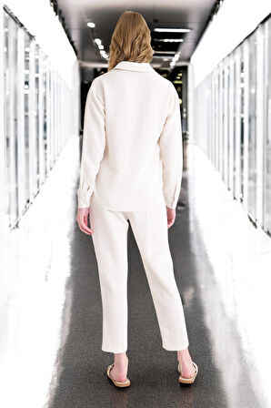 Yazlık Rahat Kadın Keten Takım